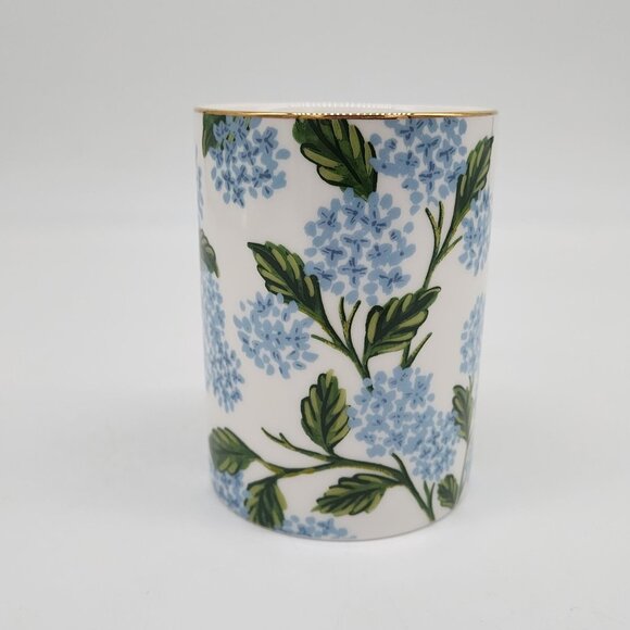 Rifle Paper Co. Blue Hydrangea Floral Mug With Gold Handle - Picture 3 of 7
